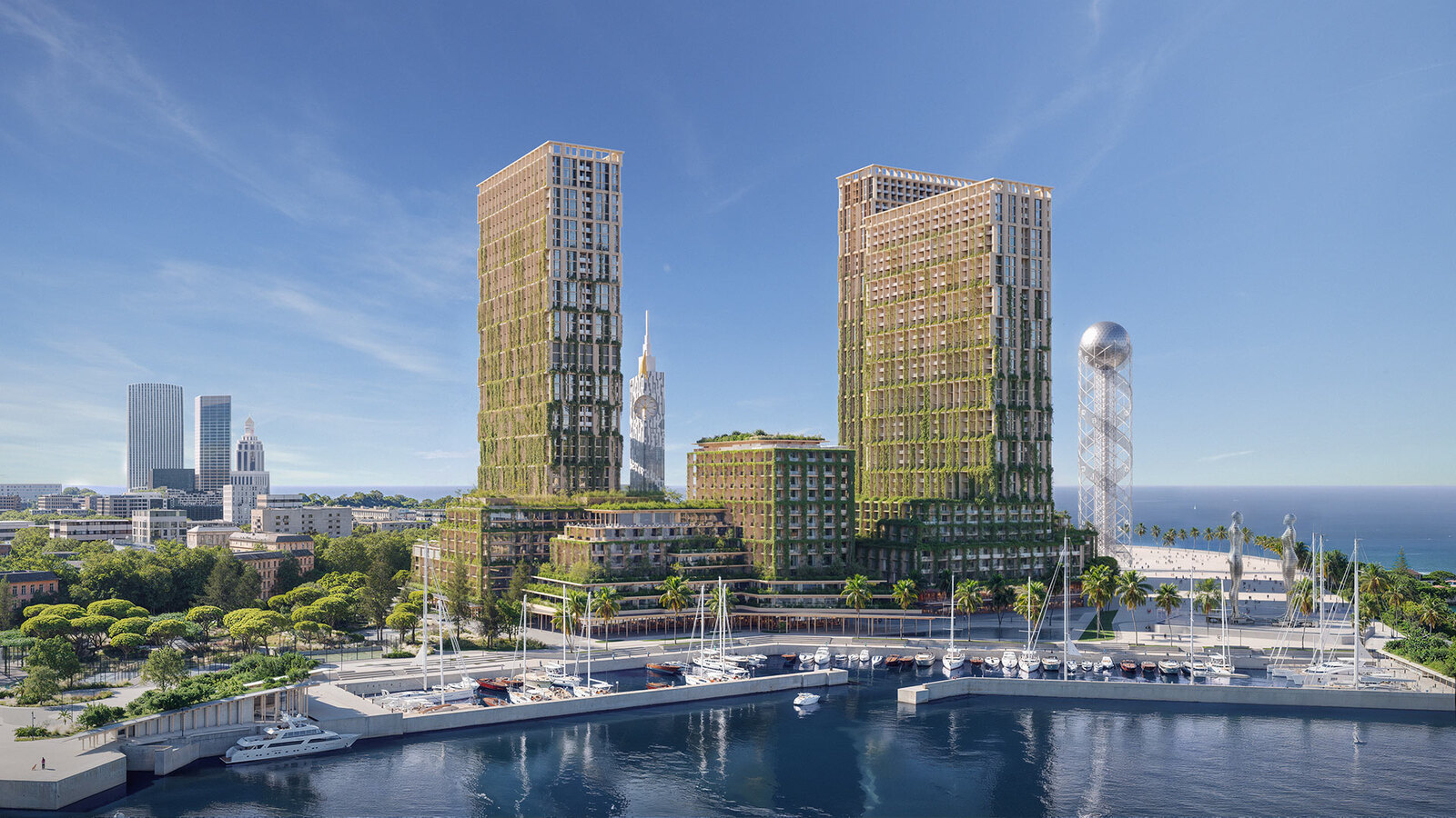 Silk Towers, Старый Батуми, у порта (рядом Али и Нино, Башня алфавита) — фото 19