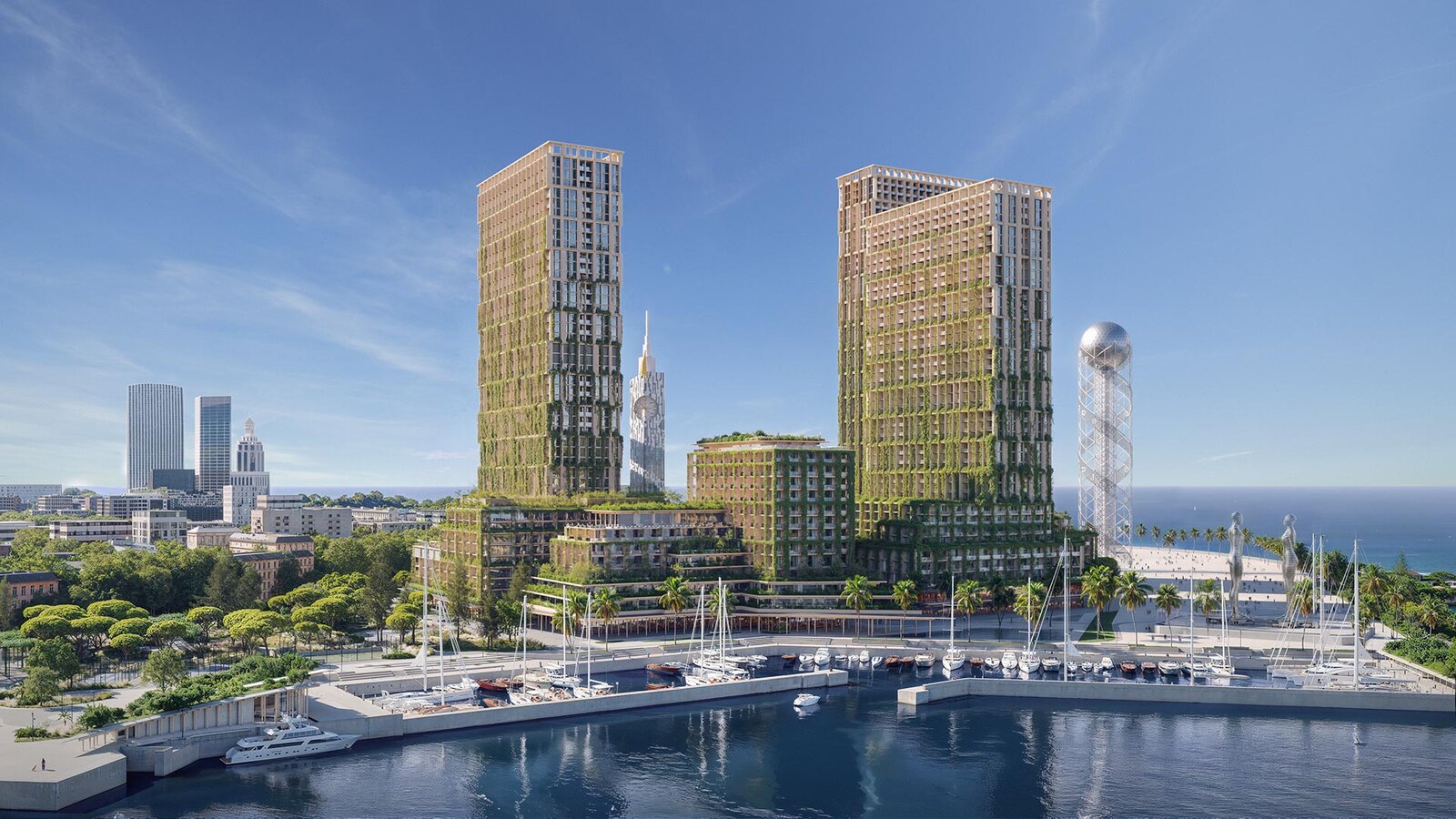 Silk Towers, Старый Батуми, у порта (рядом Али и Нино, Башня алфавита) — фото 8