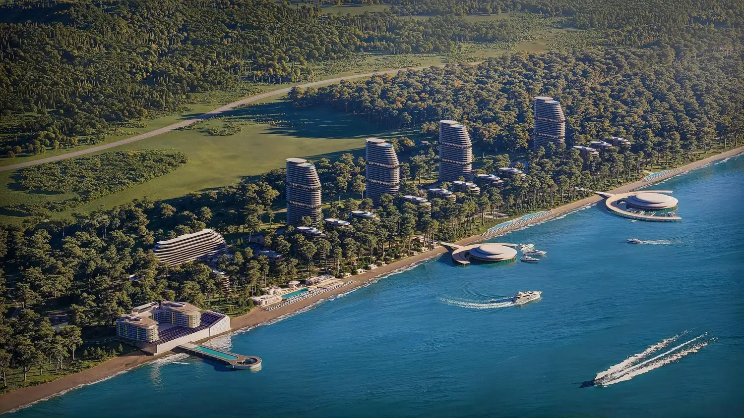 Курорт в сосновом лесу у моря, Шекветили (Курорт-лес у магнитного пляжа, Шекветили) - новостройка в Батуми